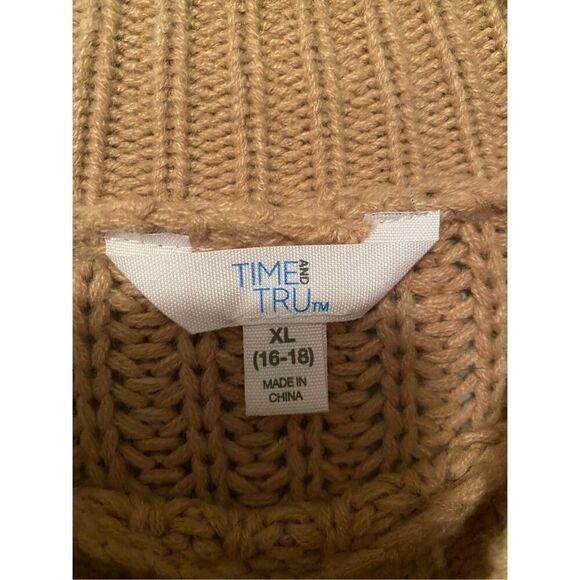Time And Tru Mock Neck Knit Sweater Size XL - Picture 6 of 8